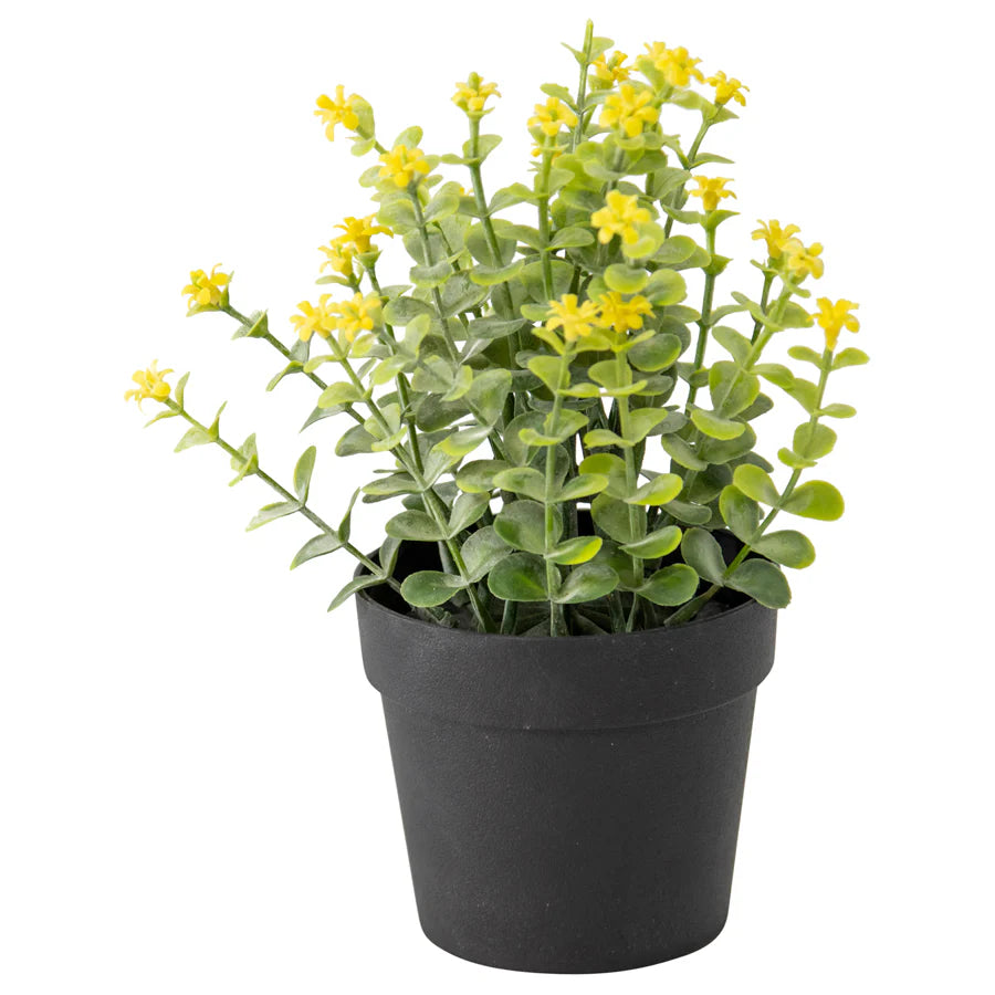 Potted Artificial Plant with Wild Flower