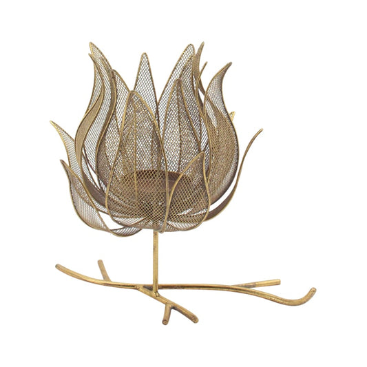 Lustre Lotus Pillar Candleholder