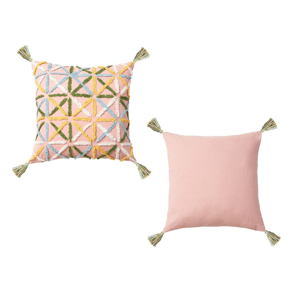 Adena Filled Square Cushion - Blush