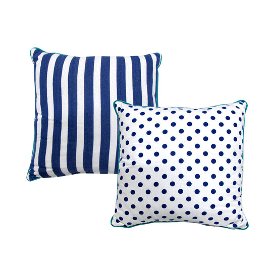 Alexa Reversible Filled Cushion - Blue