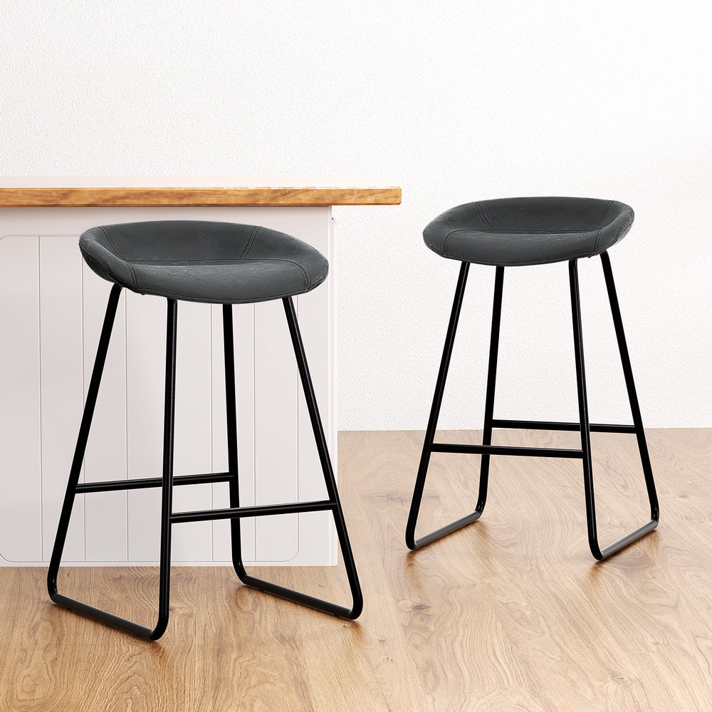 Ludovic Bar Stools - Black (Set of 2)