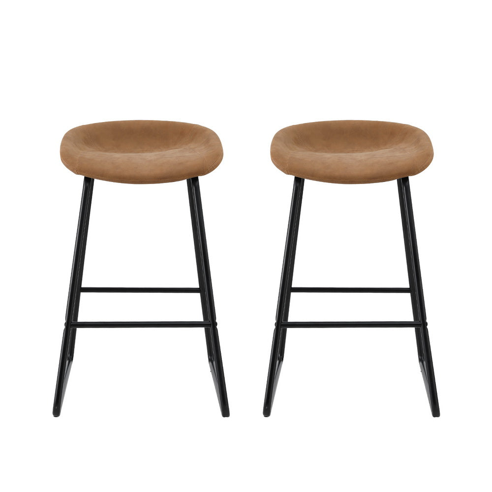 Ludovic Bar Stools - Brown (Set of 2)