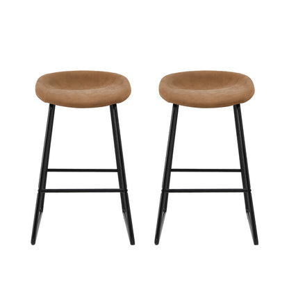 Ludovic Bar Stools - Brown (Set of 2)