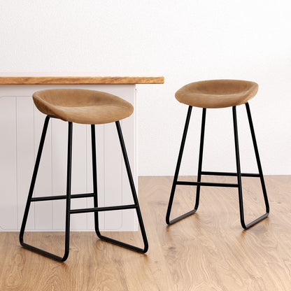 Ludovic Bar Stools - Brown (Set of 2)