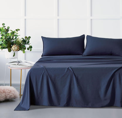 Bamboo Microfibre Sheet Set Navy