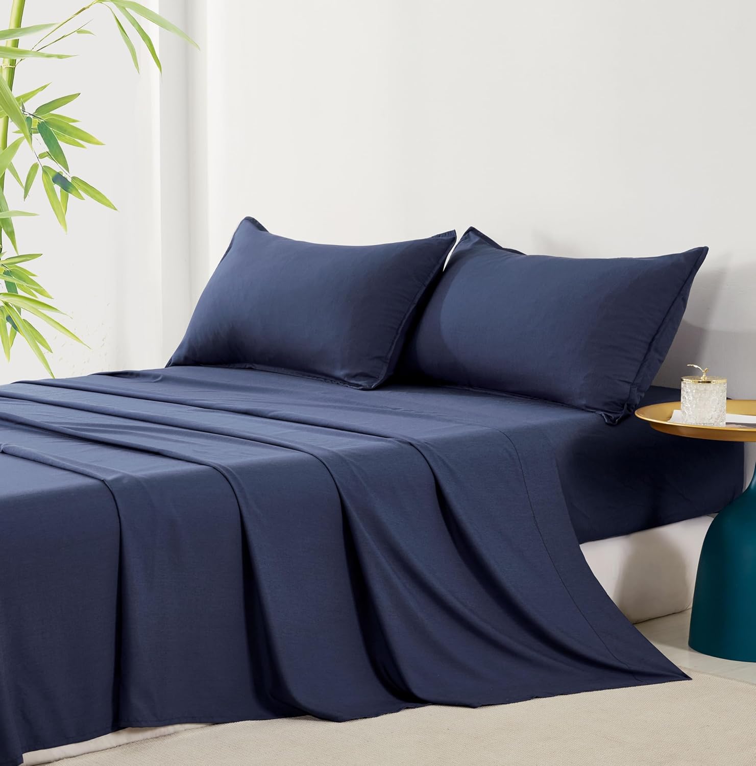 Bamboo Microfibre Sheet Set Navy