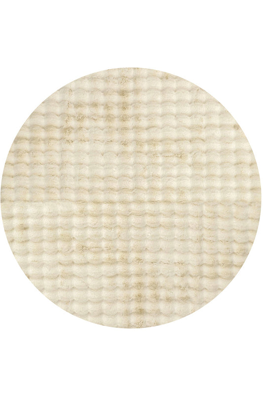 Bubble Round Rug - Natural