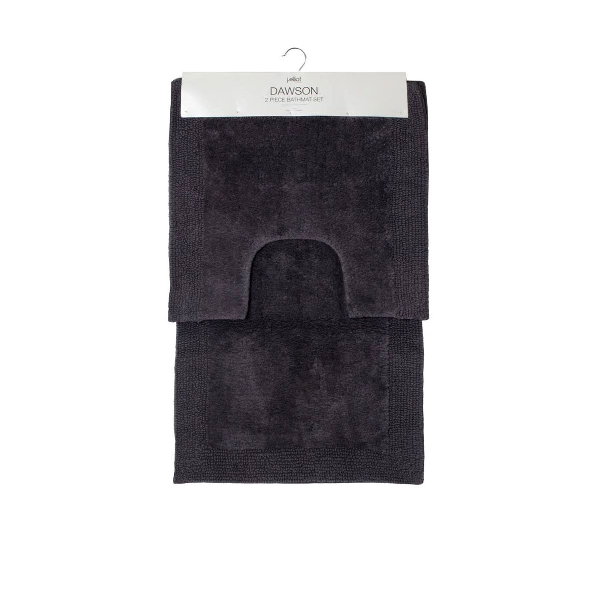 Dawson Bath Mat Set - Charcoal