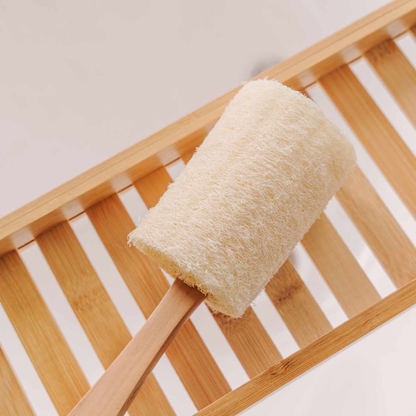 Eco Loofah with Wood Handle