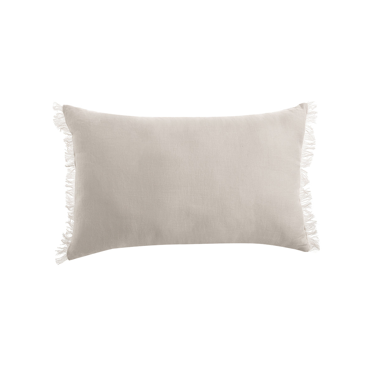 French Linen Filled Cushion Rectangle - Natural