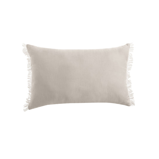 French Linen Filled Cushion Rectangle - Natural