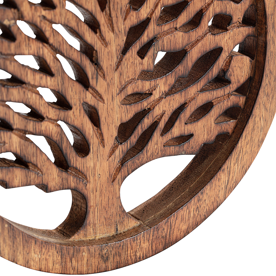 Mango Wood Tree of Life Trivet