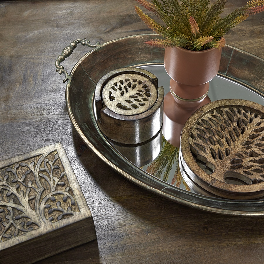 Mango Wood Tree of Life Trivet