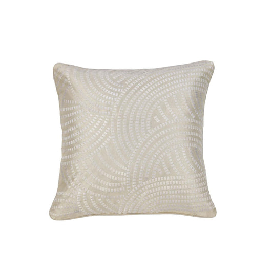 Pacific Embroidered Filled Cushion - White