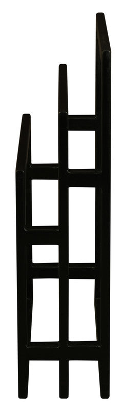 Solid Mahogany Timber Towel Stand - Black