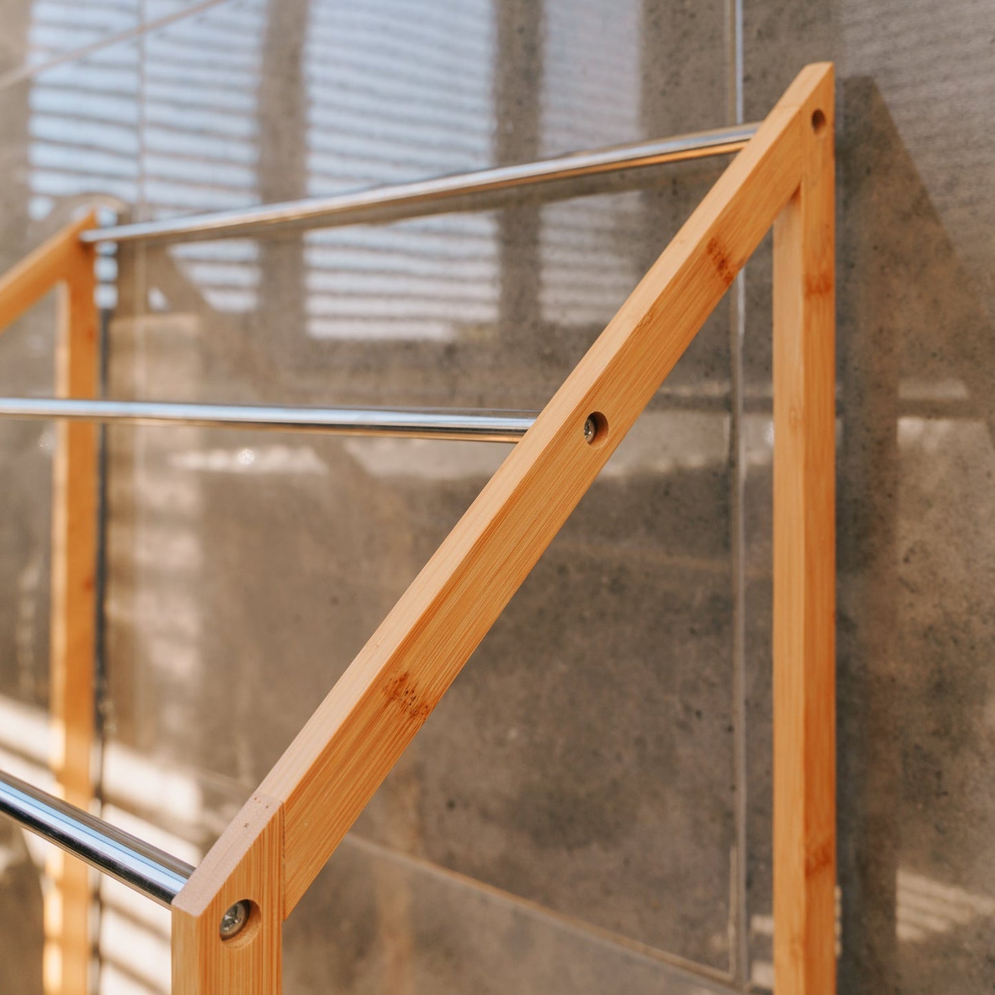 Standing Towel Rack - Bamboo