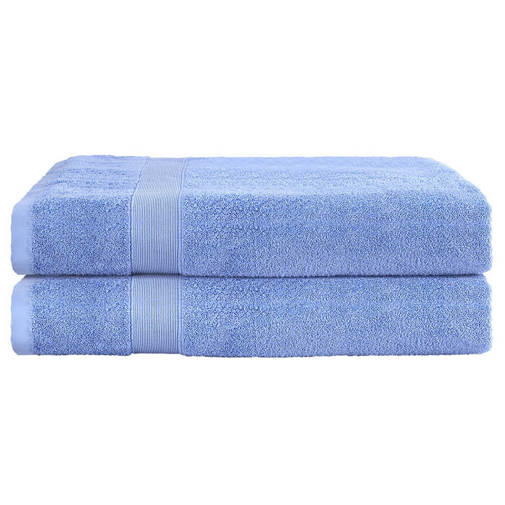 Bath Sheets Set Cotton - Blue (Set of 2)