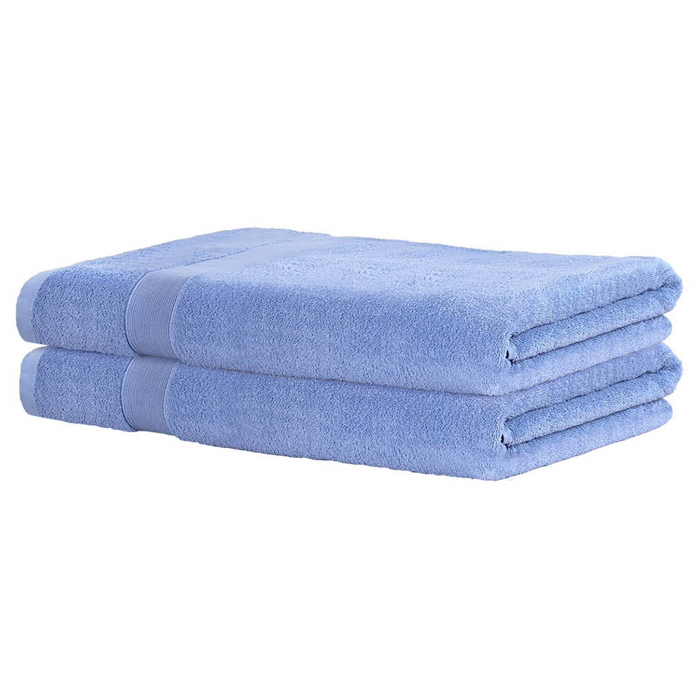 Bath Sheets Set Cotton - Blue (Set of 2)