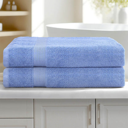 Bath Sheets Set Cotton - Blue (Set of 2)