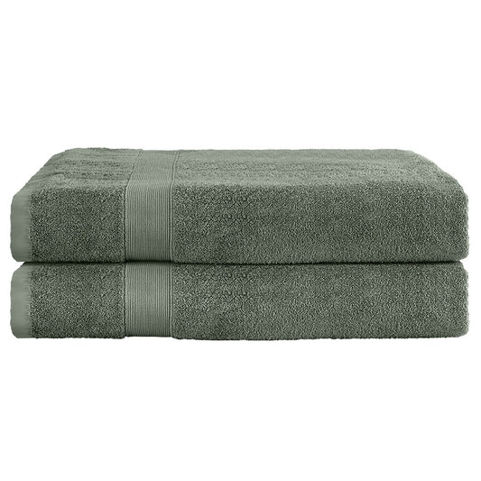 Bath Sheets Set Cotton - Green (Set of 2)