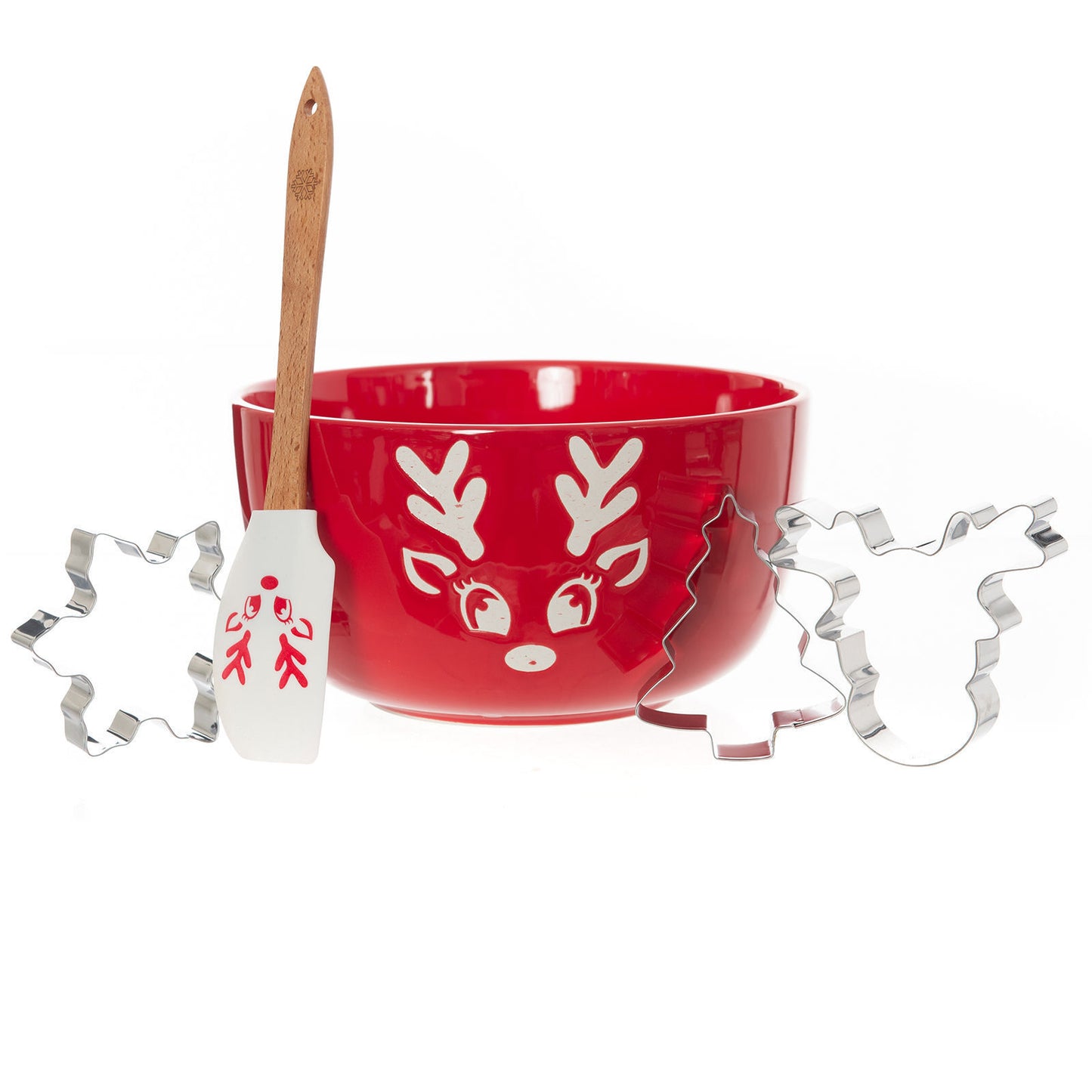 Reindeer Mini Mix Bowl Set - Red