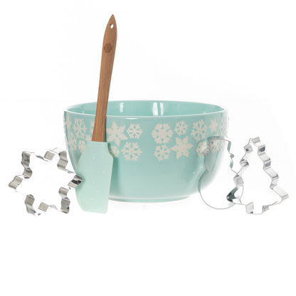 Icy Snowflake Mini Mix Bowl Set - Blue