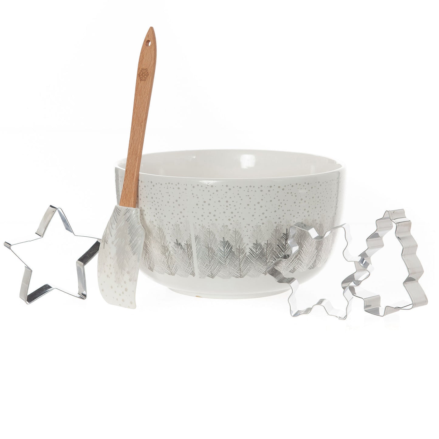 Tree Mini Mix Bowl Set - Silver