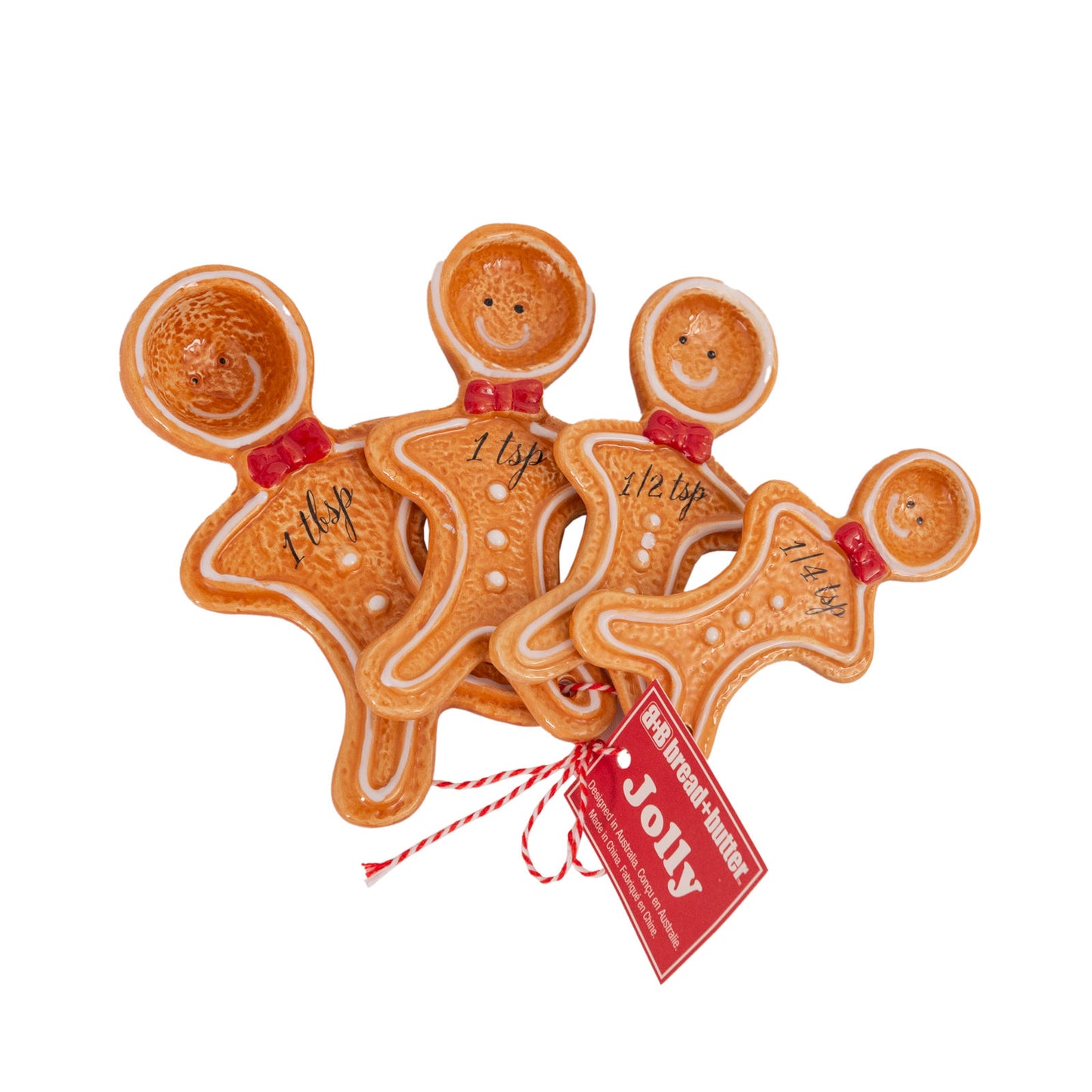 Gingerbread Man Measuring Spoons - Set of 4