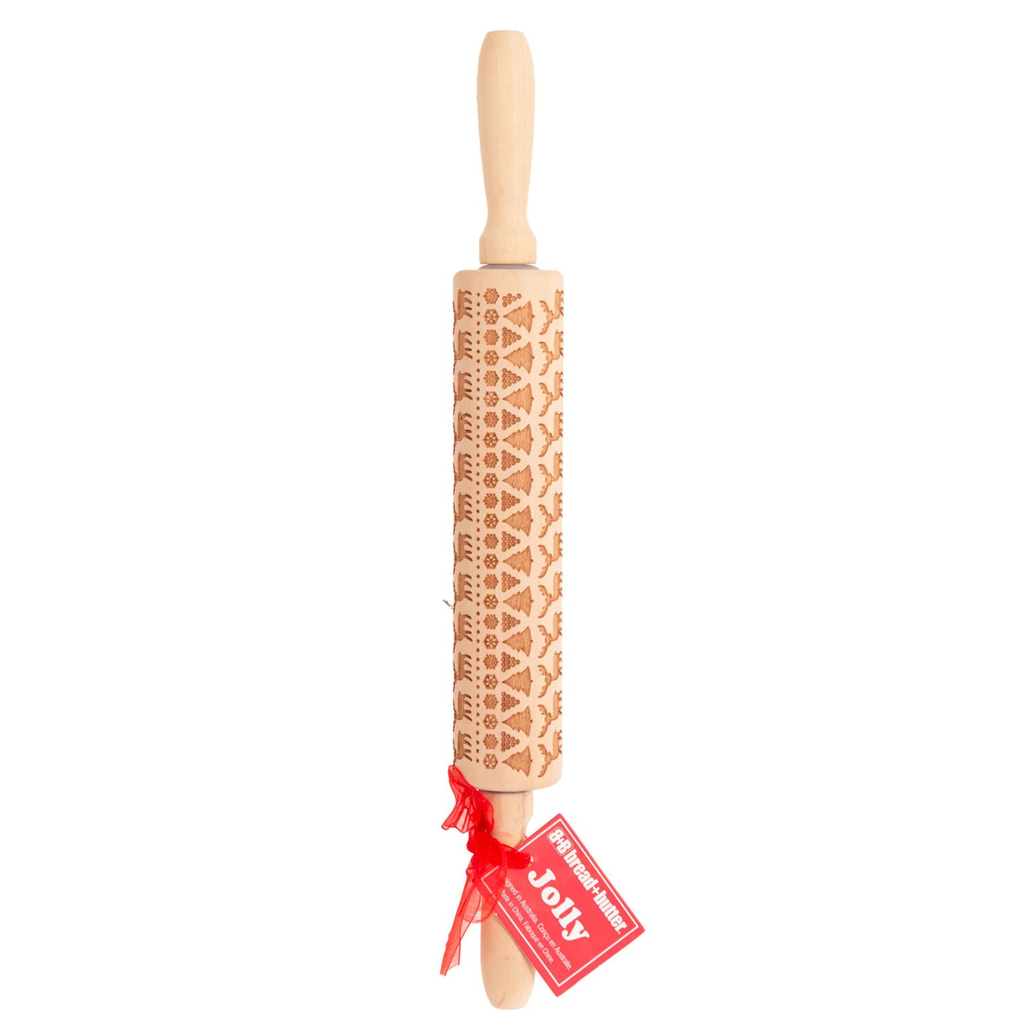 Fairisle Laser Etch Wooden Rolling Pin