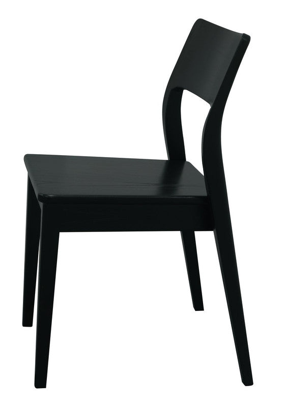 Providence Solid Oak Dining Chair - Black (Set of 2)