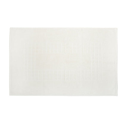 Microfibre Bath Mat Check Design - Cream