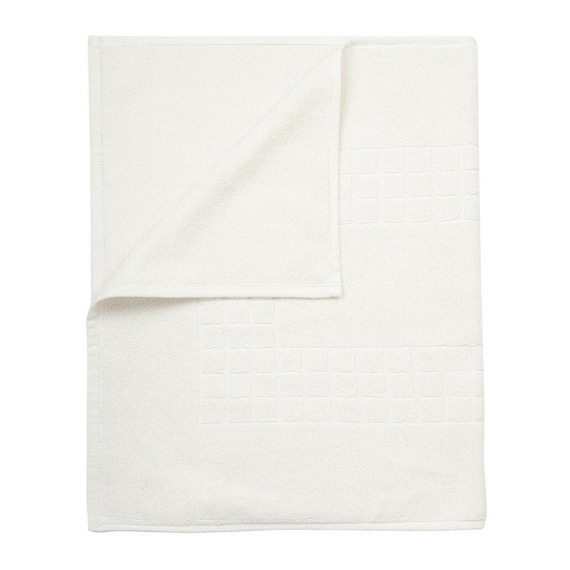 Microfibre Bath Mat Check Design - Cream