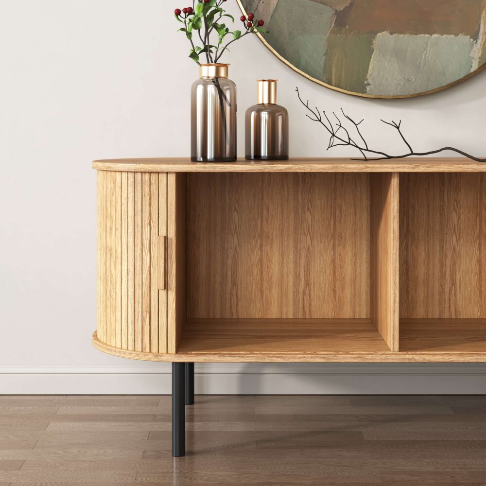 Ripple Sideboard with Sliding Doors - Natural