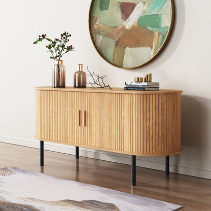 Ripple Sideboard with Sliding Doors - Natural