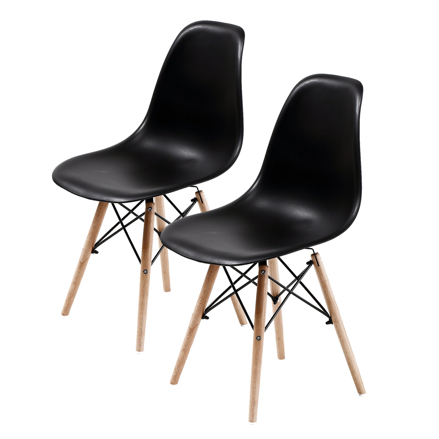 La Bella Retro Dining Chair - Black (Set of 2)