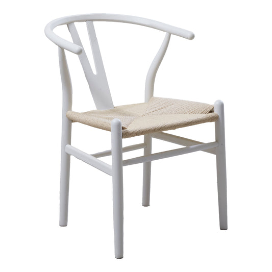 Hans Wegner Replica Wishbone Dining Chair - White (Set of 2)