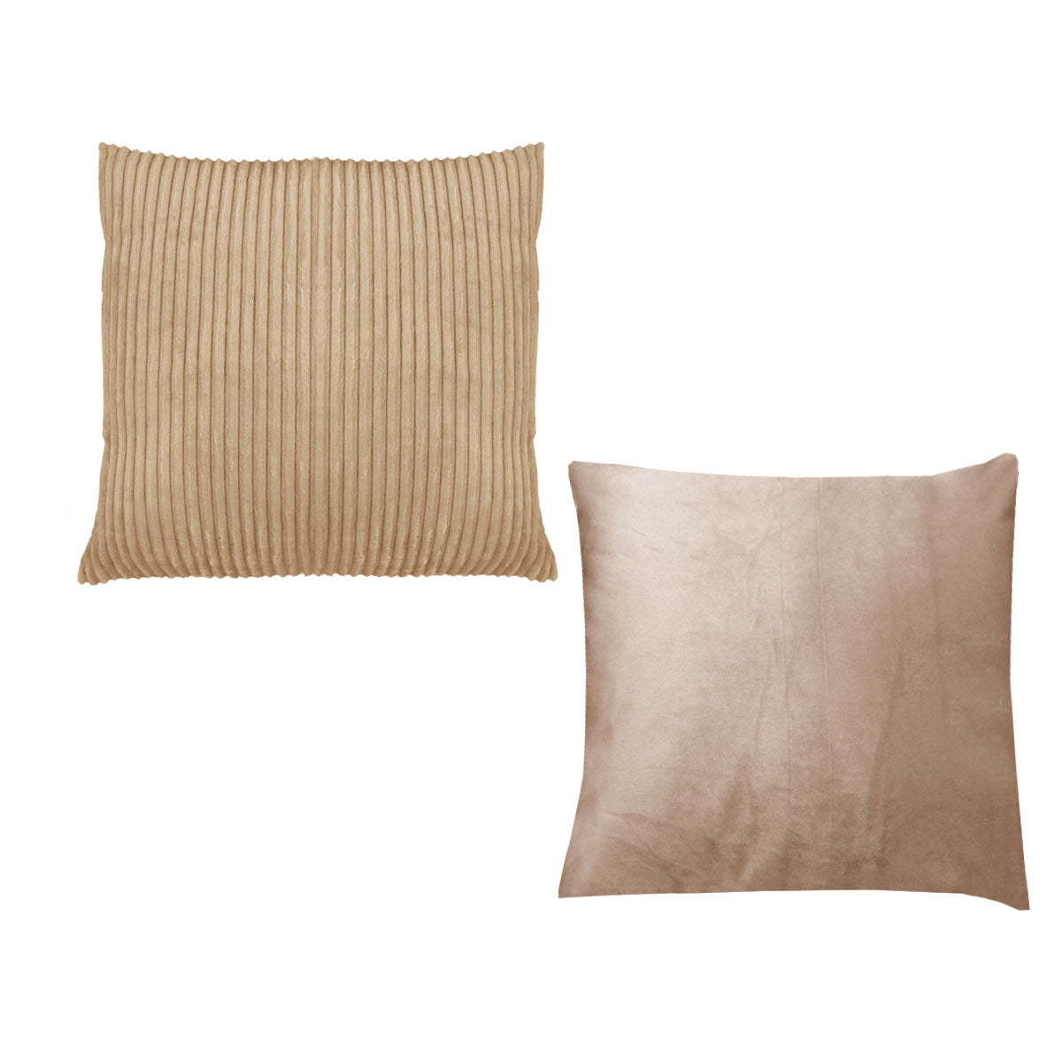 Calico Cordury Cushions - Latte (Set of 2)