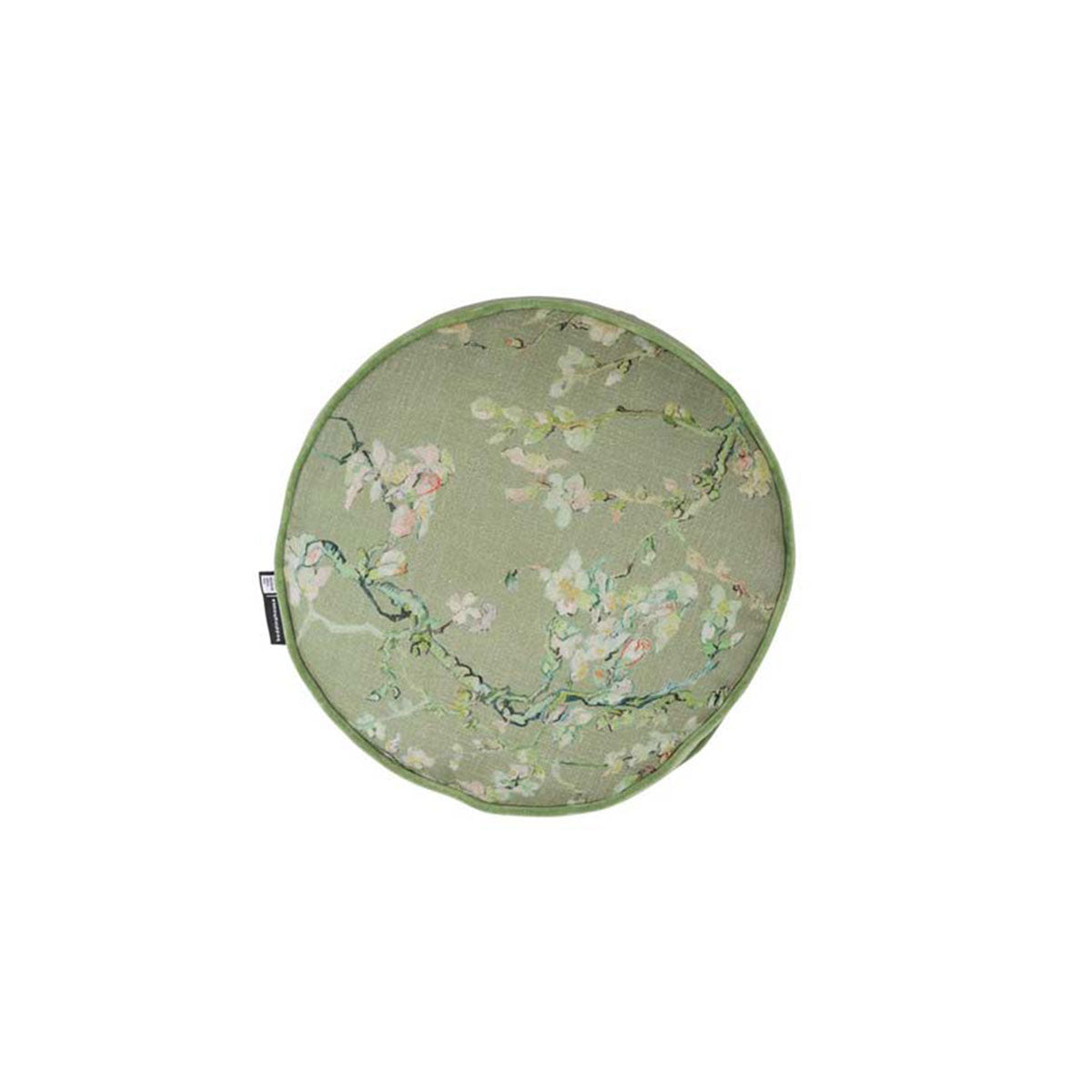 Van Gogh Blossom Round Filled Cushion - Sage