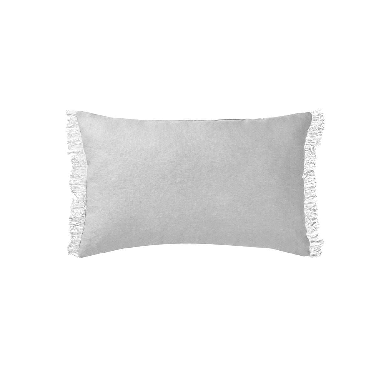 French Linen Filled Cushion Oblong - Dove Grey