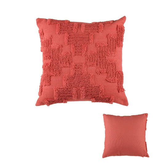 Roseto Square Filled Cushion - Red