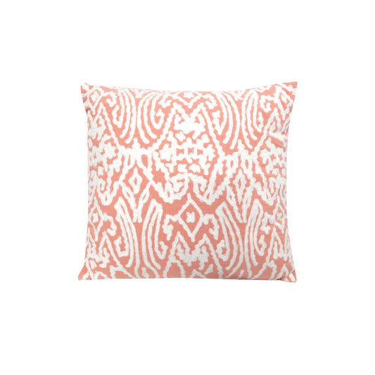 Grace Applique Filled Cushion - Coral