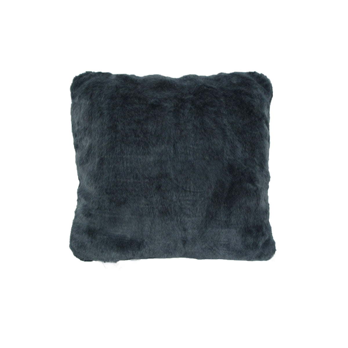 Quebec Long Pile Faux Fur Filled Cushion - Charcoal