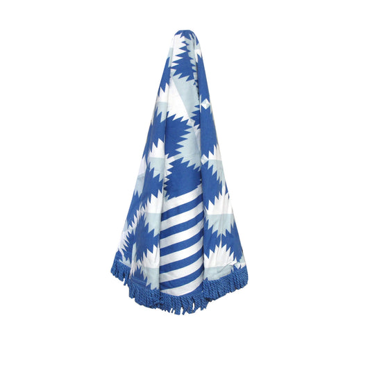 Arctic Round Turkish Towel - Blue