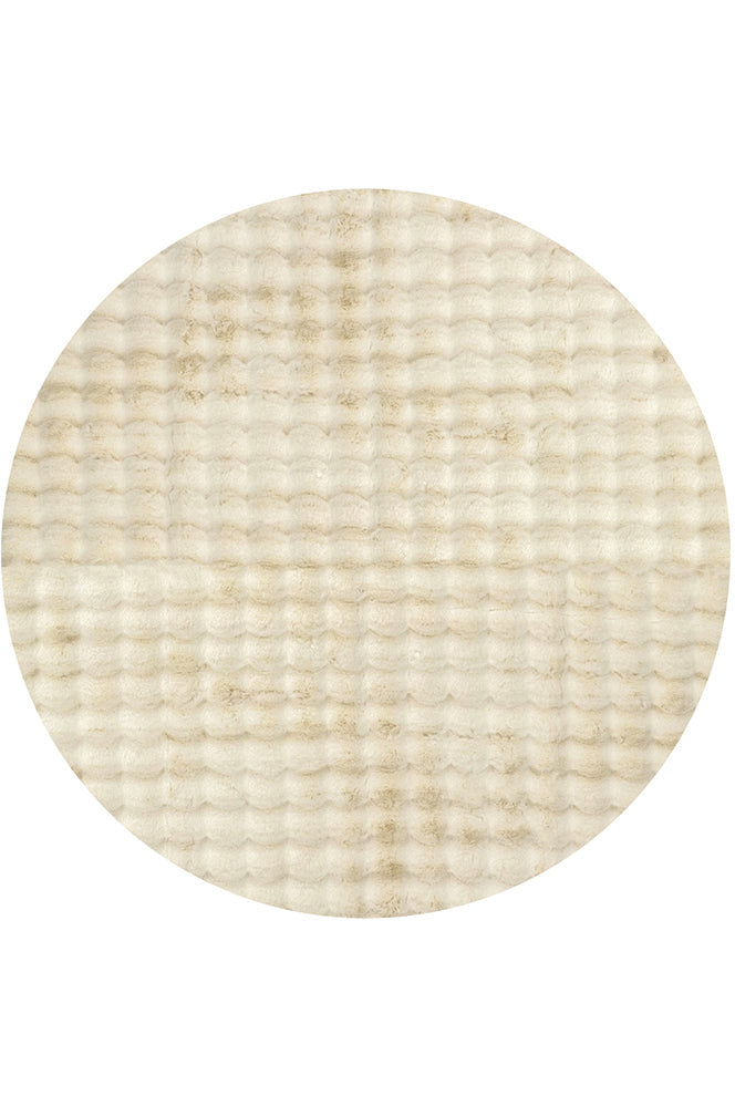 Bubble Round Rug - Natural (100X100)