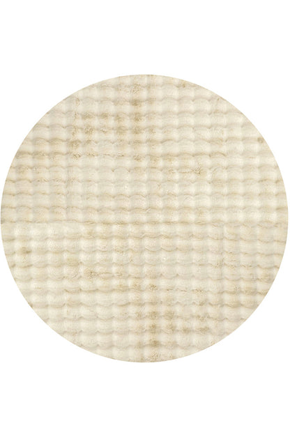 Bubble Round Rug - Natural (100X100)