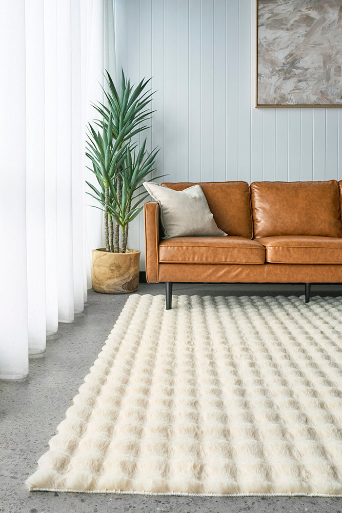 Bubble Rectangle Rug - Natural (220X150)