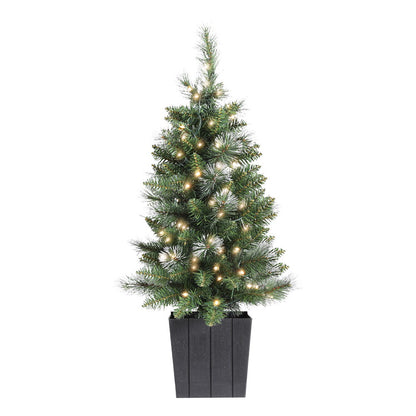 Potted Christmas Tree with LED Lights - 90cm