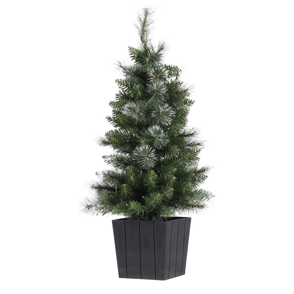 Potted Christmas Tree with LED Lights - 90cm