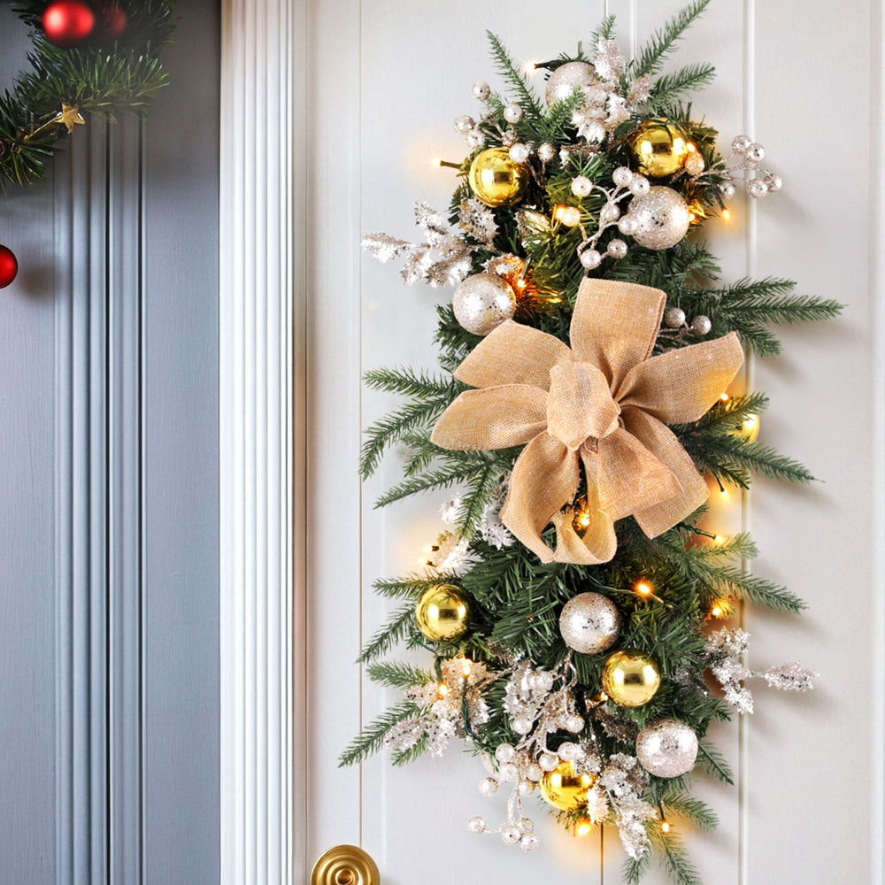 Hanging Garland with LED Lights and Decorations