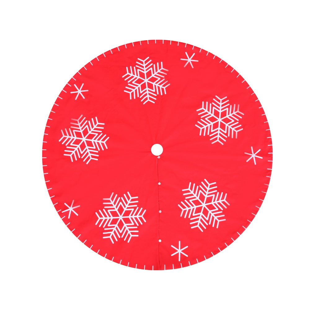 Snowflake Tree Skirt - Red (120cm)